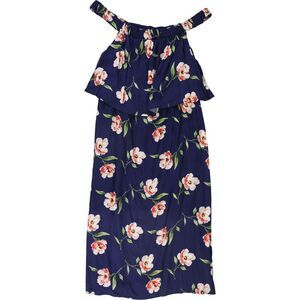 Olivia Pratt Womens Off The Shoulder Midi Dress, Blue, NWT